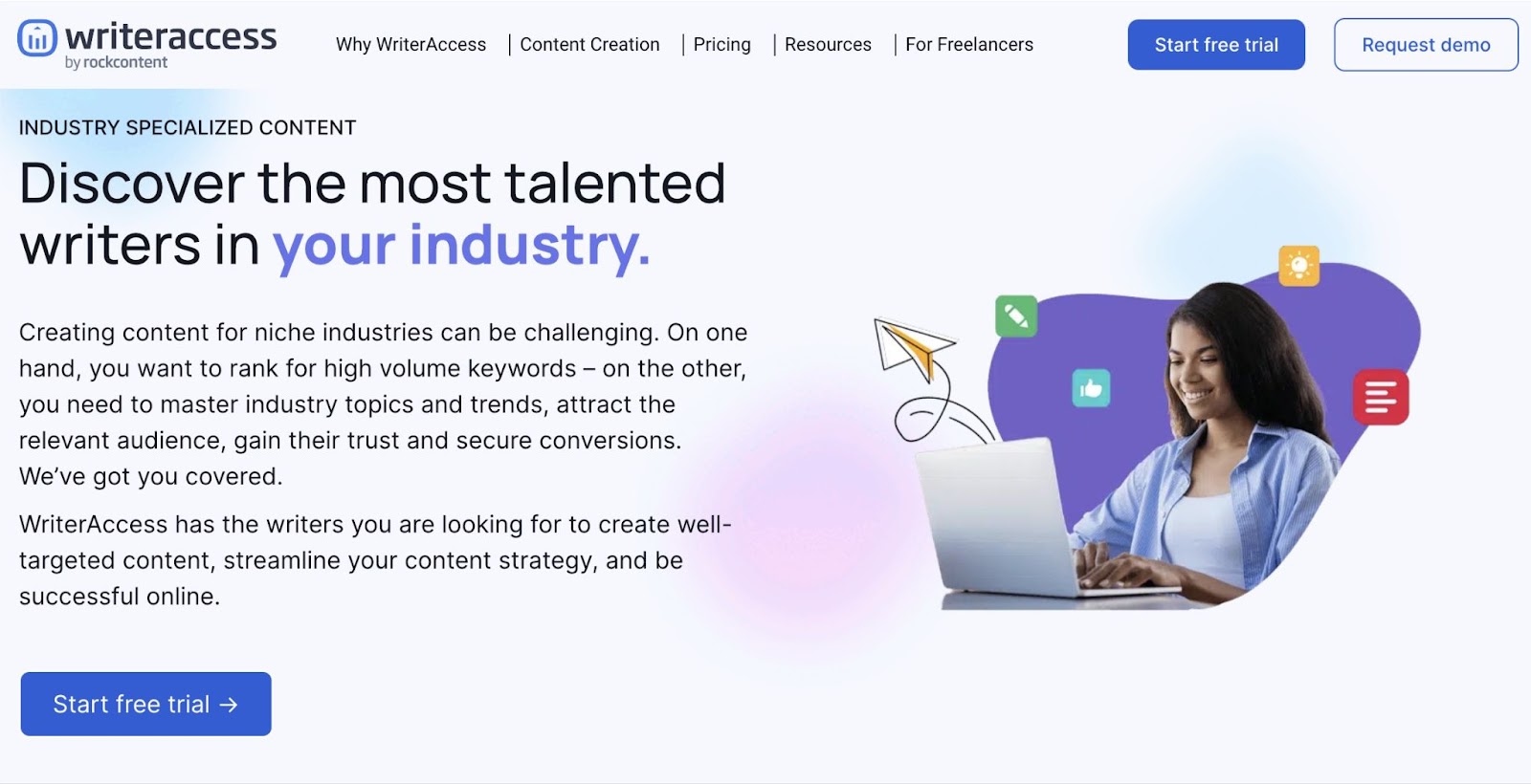 WriterAccess's homepage
