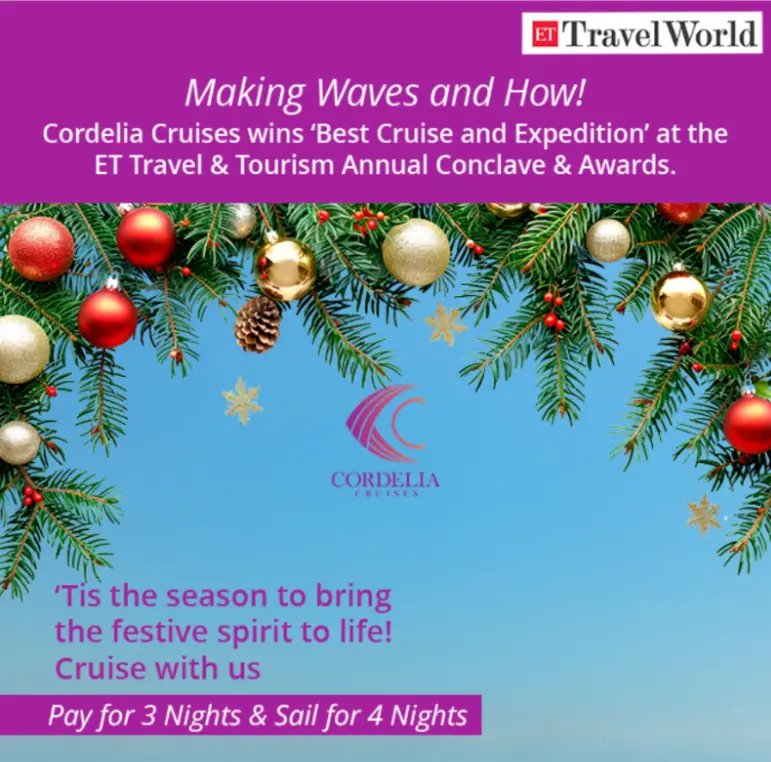 An email from Cordelia Cruises promoting an offer and encouraging recipients to book a cruise.