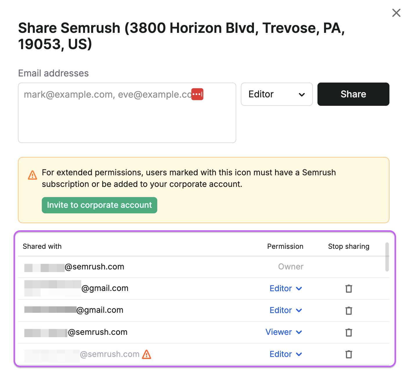 How To Share a Location in Semrush Local Tools image 4